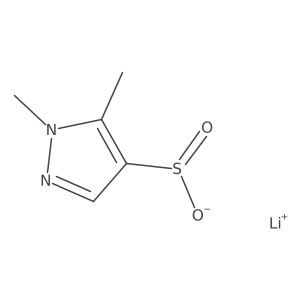 Lithium;1,5-dimethylpyrazole-4-sulfinate Structure