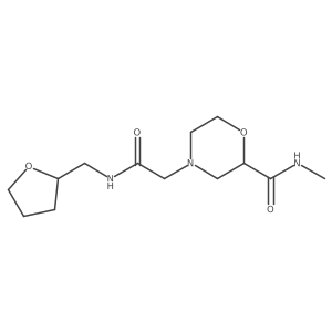 N-methyl-4-({[(oxolan-2-yl)methyl]carbamoyl}methyl)morpholine-2-carboxamide结构式