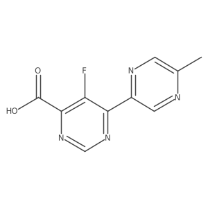 5-Fluoro-6-(5-methylpyrazin-2-yl)pyrimidine-4-carboxylic acid Structure