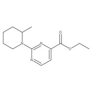 Ethyl 2-(2-methylpiperidin-1-yl)pyrimidine-4-carboxylate结构式