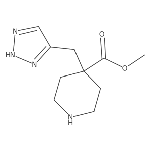 methyl 4-[(1H-1,2,3-triazol-5-yl)methyl]piperidine-4-carboxylate结构式
