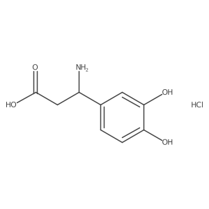 3-Amino-3-(3,4-dihydroxyphenyl)propanoic acid hydrochloride Structure