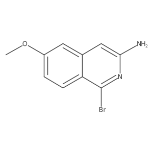 1-Bromo-6-methoxyisoquinolin-3-amine结构式