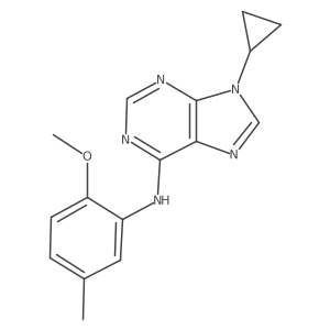 9-cyclopropyl-N-(2-methoxy-5-methylphenyl)-9H-purin-6-amine结构式