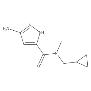 5-amino-N-(cyclopropylmethyl)-N-methyl-1H-Pyrazole-3-carboxamide结构式