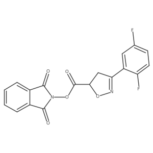 1,3-dioxo-2,3-dihydro-1H-isoindol-2-yl 3-(2,5-difluorophenyl)-4,5-dihydro-1,2-oxazole-5-carboxylate结构式