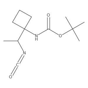 tert-butyl N-[1-(1-isocyanatoethyl)cyclobutyl]carbamate结构式