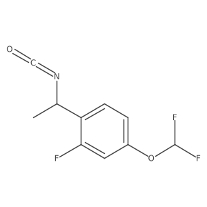 4-(Difluoromethoxy)-2-fluoro-1-(1-isocyanatoethyl)benzene结构式