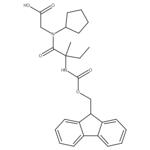 2-[N-cyclopentyl-2-({[(9H-fluoren-9-yl)methoxy]carbonyl}amino)-2-methylbutanamido]acetic acid结构式