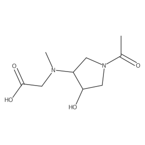 rac-2-{[(3R,4R)-1-acetyl-4-hydroxypyrrolidin-3-yl](methyl)amino}acetic acid结构式