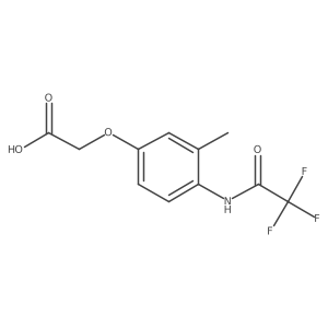 2-[3-Methyl-4-(2,2,2-trifluoroacetamido)phenoxy]acetic acid Structure