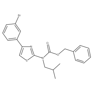 benzyl N-[4-(3-bromophenyl)-1,3-thiazol-2-yl]-N-(2-methylpropyl)carbamate结构式