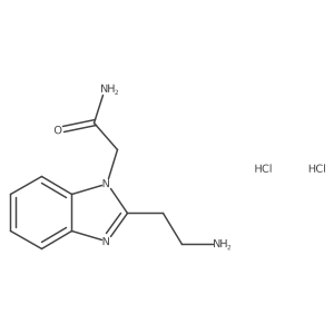 2-[2-(2-aminoethyl)-1H-1,3-benzodiazol-1-yl]acetamide dihydrochloride结构式