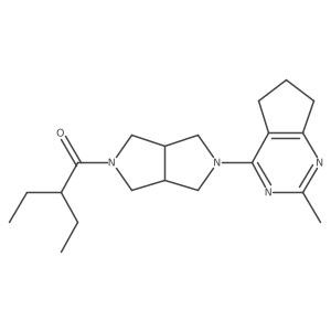 2-ethyl-1-(5-{2-methyl-5H,6H,7H-cyclopenta[d]pyrimidin-4-yl}-octahydropyrrolo[3,4-c]pyrrol-2-yl)butan-1-one Structure