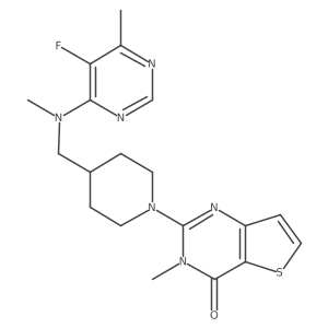 2-(4-{[(5-fluoro-6-methylpyrimidin-4-yl)(methyl)amino]methyl}piperidin-1-yl)-3-methyl-3H,4H-thieno[3,2-d]pyrimidin-4-one Structure