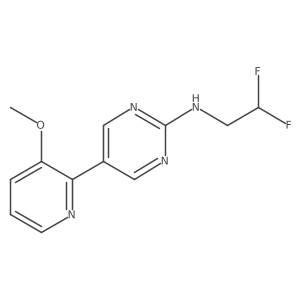 N-(2,2-difluoroethyl)-5-(3-methoxypyridin-2-yl)pyrimidin-2-amine结构式