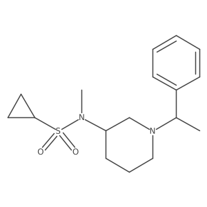 N-methyl-N-[1-(1-phenylethyl)piperidin-3-yl]cyclopropanesulfonamide结构式
