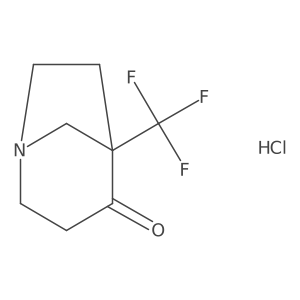 5-(Trifluoromethyl)-1-azabicyclo[3.2.1]octan-4-one hydrochloride结构式