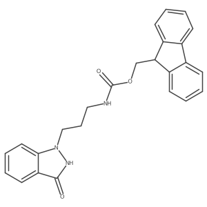 (9H-fluoren-9-yl)methyl N-[3-(3-hydroxy-1H-indazol-1-yl)propyl]carbamate结构式