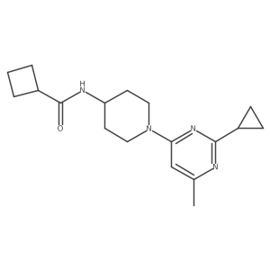 N-[1-(2-cyclopropyl-6-methylpyrimidin-4-yl)piperidin-4-yl]cyclobutanecarboxamide Structure