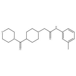 N-(3-methylphenyl)-2-[4-(thiomorpholine-4-carbonyl)piperidin-1-yl]acetamide Structure