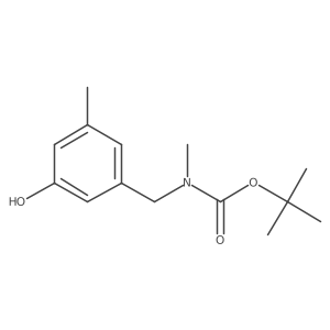 tert-Butyl 3-hydroxy-5-methylbenzyl(methyl)carbamate Structure