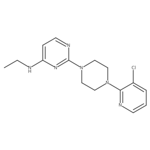2-[4-(3-chloropyridin-2-yl)piperazin-1-yl]-N-ethylpyrimidin-4-amine Structure