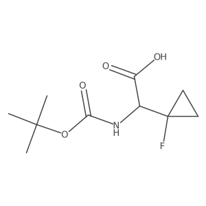 2-((tert-Butoxycarbonyl)amino)-2-(1-fluorocyclopropyl)acetic acid Structure