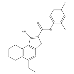 1-amino-N-(2,4-difluorophenyl)-5-ethyl-6,7,8,9-tetrahydrothieno[2,3-c]isoquinoline-2-carboxamide Structure