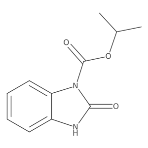 1-Methylethyl 2,3-dihydro-2-oxo-1H-benzimidazole-1-carboxylate结构式
