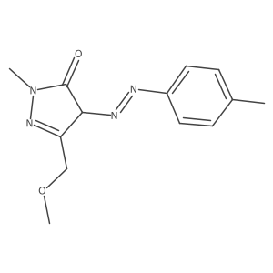 2,4-Dihydro-5-(methoxymethyl)-2-methyl-4-[2-(4-methylphenyl)diazenyl]-3H-pyrazol-3-one结构式