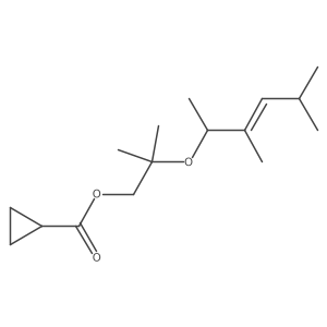 Cyclopropanecarboxylic acid, 2-methyl-2-((1,2,4-trimethyl-2-penten-1-yl)oxy)propyl ester结构式