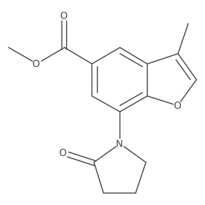 Methyl 3-methyl-7-(2-oxopyrrolidin-1-yl)benzofuran-5-carboxylate Structure