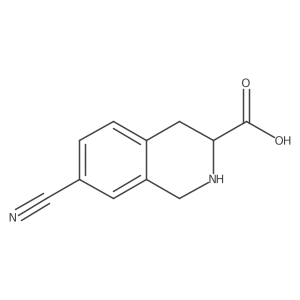 7-Cyano-1,2,3,4-tetrahydroisoquinoline-3-carboxylic acid结构式