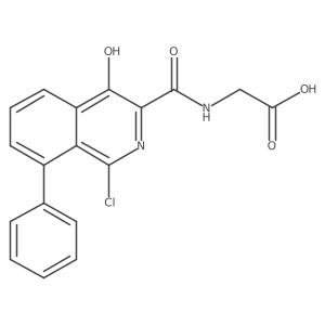 2-[(1-Chloro-4-hydroxy-8-phenylisoquinoline-3-carbonyl)amino]acetic acid Structure