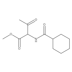 Methyl 2-[(cyclohexylcarbonyl)amino]-3-oxobutanoate结构式