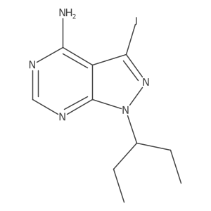 1-(1-Ethylpropyl)-3-iodo-1H-pyrazolo[3,4-d]pyrimidin-4-amine Structure