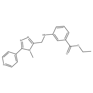 Ethyl 3-(((4-methyl-5-(pyridin-4-yl)-4H-1,2,4-triazol-3-yl)methyl)amino)benzoate Structure