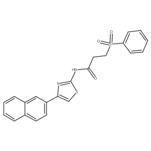 N-(4-(naphthalen-2-yl)thiazol-2-yl)-3-(phenylsulfonyl)propanamide Structure
