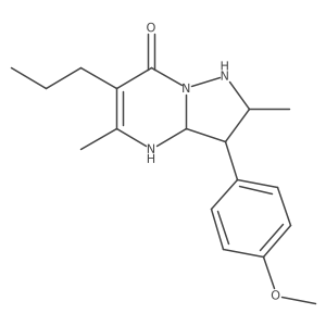 3-(4-methoxyphenyl)-2,5-dimethyl-6-propyl-2,3,3a,4-tetrahydro-1H-pyrazolo[1,5-a]pyrimidin-7-one Structure