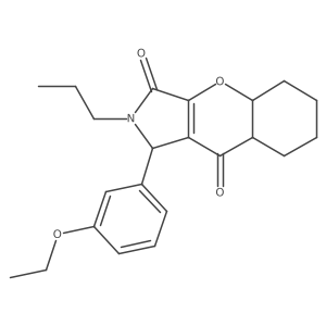 1-(3-ethoxyphenyl)-2-propyl-4a,5,6,7,8,8a-hexahydro-1H-chromeno[2,3-c]pyrrole-3,9-dione结构式
