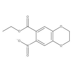 Ethyl 7-nitro-2,3-dihydrobenzo[b][1,4]dioxine-6-carboxylate结构式
