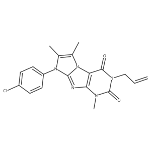 3-allyl-8-(4-chlorophenyl)-1,6,7-trimethyl-1H-imidazo[2,1-f]purine-2,4(3H,8H)-dione Structure