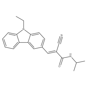 2-cyano-3-(9-ethyl-9H-carbazol-3-yl)-N-(propan-2-yl)prop-2-enamide结构式