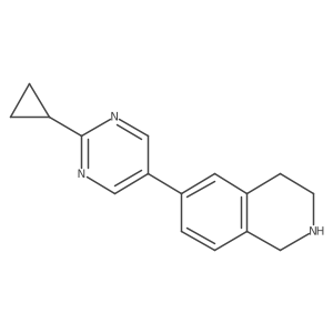 6-[2-(Cyclopropyl)pyrimidin-5-yl]-1,2,3,4-tetrahydroisoquinoline结构式