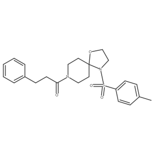1-[4-(4-Methylbenzenesulfonyl)-1-oxa-4,8-diazaspiro[4.5]decan-8-yl]-3-phenylpropan-1-one结构式