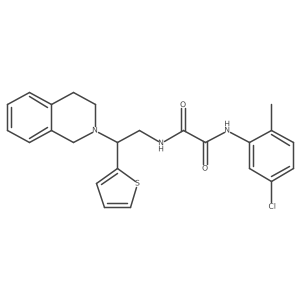 N1-(5-chloro-2-methylphenyl)-N2-(2-(3,4-dihydroisoquinolin-2(1H)-yl)-2-(thiophen-2-yl)ethyl)oxalamide Structure
