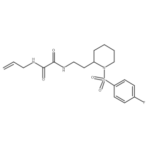 N1-allyl-N2-(2-(1-((4-fluorophenyl)sulfonyl)piperidin-2-yl)ethyl)oxalamide结构式