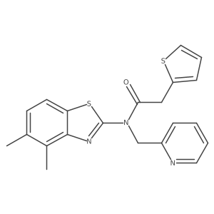 N-(4,5-dimethylbenzo[d]thiazol-2-yl)-N-(pyridin-2-ylmethyl)-2-(thiophen-2-yl)acetamide Structure