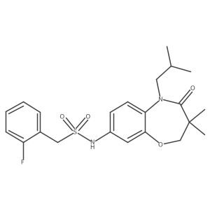 1-(2-fluorophenyl)-N-(5-isobutyl-3,3-dimethyl-4-oxo-2,3,4,5-tetrahydrobenzo[b][1,4]oxazepin-8-yl)methanesulfonamide结构式